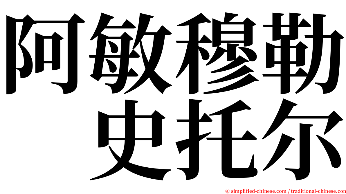 阿敏穆勒　史托尔 serif font